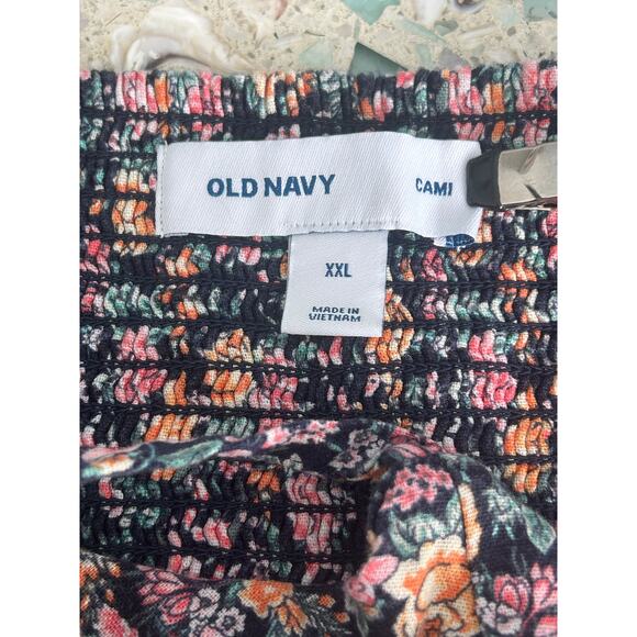 Old Navy Fit & Flare Sleeveless Floral Print Linen Blend Cami Dress XXL Bohemian - Picture 12 of 13